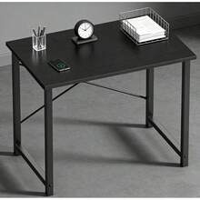 32 Inch Small Computer Desk Home Office, Modern Simple Style Gaming Desk, Sturdy Writing Table Small Spaces, Black - Đen - Xem 6