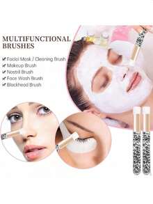 Bộ nối mi 3 món, dung dịch vệ sinh mi, dụng cụ làm sạch mụn đầu đen vùng mũi và da mặt. - Nhiều màu - Xem 2