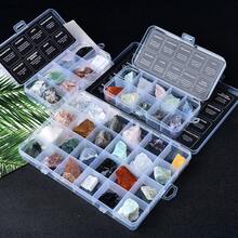 1盒天然水晶原石矿物标本摆件，矿物水晶疗愈水晶冥想石节日礼物 - 礦標盒 - 查看 9