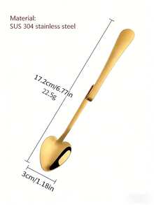 Colorful Stainless Steel Coffee Spoons, 304 Stainless Steel Hanging Spoons, Creative V-Shape, Z-Shape And Heart-Shaped Spoons, Stirring Spoons, Dessert Spoons, Iced Tea Spoons, Tea Spoons, Ice Cream Spoons, Party Cutlery Spoon Set, Dishwasher - Multicolor - View 6