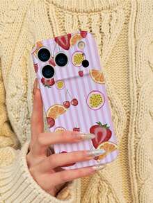 GIIPPA 1 Piece Summer Tropical Fruit Design Phone 17 Pro Max Case, Suitable For Phone 16 Pro Max, 15 Pro Max, 14 Pro Max, Korean Stylish And Interesting Phone Case, Compatible With 11/12/13/14/15/16 Pro Max Plus, Elegant Design Suitable For Both Men And Women, Ideal Gift For Girlfriend On Christmas, Valentine's Day, Easter, Wedding Season And Birthday - Multicolor - View 4