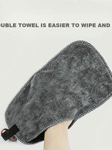 1Pc Double Layer Thick Fish Cleaning Towel Quick Dry Water Absorbent Hand Towel Portable With Buckle Outdoor Fishing Gear Multifunctional Cleaning Accessory - Multicolor - View 6
