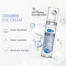 Xioimy 15毫升神经酰胺和胶原蛋白密集保湿眼霜，深层滋养，滚珠按摩设计，平滑、提亮并滋润肌肤，适合所有肤质。 - 數量 - 查看 5
