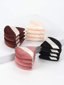 5/10/20/30/50/100pcs Triangle Velvet Makeup Sponge Puff Set, Made Of Ultra Soft Velvet Material, Suitable For Contouring, Eye Area And Corners, Fit For All Skin Types - Multicolor - View 5