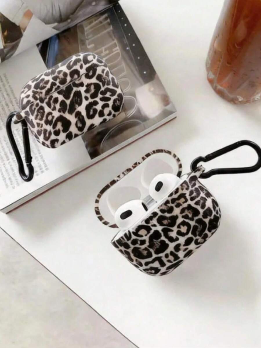 1-10pcs Pro Silicone Soft Case, Leopard Print Pattern, Compatible With 4th Gen Pro Earphones, Apple Earphone Protective Cover - Multicolor - View 1