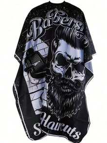 Professional Barber Cape, Polyester Fashion Hairdressing Apron, Adjustable Neckline Hair Dyeing Apron, Salon Tool, Hair Comb - Multicolor - View 15