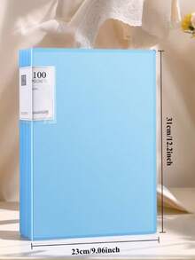 A4 Office & School File Folder, Multi-Layer Transparent Sleeve Data Binder, Large Capacity Student Exam/Contract Document Storage, Transparent Sleeves, Random Cover Card Paper, 100-Page Student Certificate Storage Bag, File Folder With 100 Transparent Pockets, Office/Medical Record File Folder, Back To School, School Supplies - Multicolor - View 11