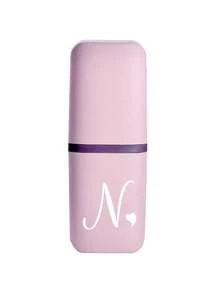 White Art Love Letter A-Z Portable Pink Toothbrush Case, Keeps Your Toothbrush Clean And Ready To Go Anywhere! Travel Toothbrush Holder - Multicolor - View 14