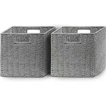 1pc Foldable Storage Basket, Multi-Purpose Non-Waterproof, For Clothes, Snacks, Toy Organizer, Bathroom Towel Holder, Home Decor Shelf Basket, Suitable For Easter, Mother's Day - Khaki - View 3
