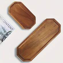 木质托盘，甜点咖啡展示托盘，珠宝收纳盘 - 駝色 - 查看 5