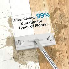 2026 Hot Spring Summer Popular Mop And Bucket Set With Wringer, Wet And Dry Floor Mop Kit For Hardwood, Vinyl, Tile, Baseboards And Walls Cleaning, Includes 4 Washable Reusable Microfiber Pads, Multi-Functional Household Cleaning Tool For Home, Kitchen, Office, Perfect For Daily Use, Birthday Party, Holiday Cleaning & Ideal Festival Birthday Gift For Family, Friends, Homeowners - 1 - 查看 4