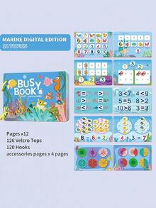 1 Set Of Reusable Sticker Books, Suitable For Children Over 3 Years Old, To Cultivate Children's Letter Learning And Vocabulary Abilities,And Prepare A Fun Interactive Learning Gift For Children - 彩色 - 查看 12