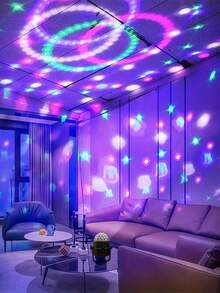 USB Powered LED Disco Ball Light - Desktop Strobe Light, Suitable For Party Decoration, Graduation Ceremony, Birthday, Wedding, Summer Events And Bar Activities - Made Of ABS And Plastic Lampshade, Built-In Electronic Components, No Battery Required - Multicolor - View 4