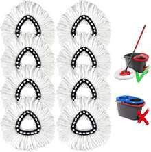 4-Pack Mop Heads, EasyWrin Spin Mop Heads, Easy Cleaning Mop Replacements - 8 個(1 包) - 查看 1