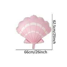 2pcs 26-Inch Two-Color Large Shell Mylar Balloons, Birthday Party Decoration Outdoor Props, Holiday Event Atmosphere Decoration, Room Background Wall Decoration - Xem 3