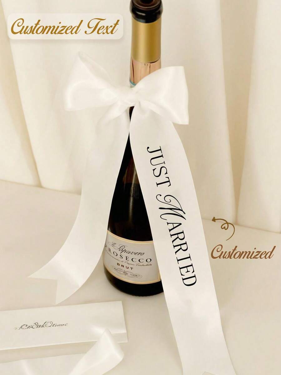Panglici personalizate, Panglici personalizate pentru pahare de vin de nuntă, Panglici personalizate pentru șervețele, Accesorii decorative pentru masă, Cartonașe pentru loc, Decorațiuni de Crăciun personalizabile, Cadouri de Ziua Recunoștinței, Cadouri de Anul Nou, Decorațiuni pentru petreceri, Decorațiuni pentru nunți - Multicolor - Vizualizare 1