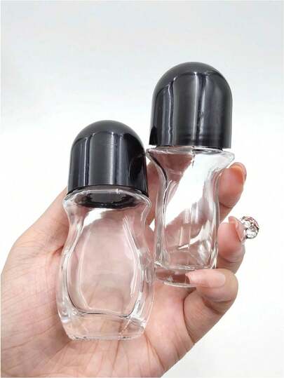 1 buc. sticle goale din sticlă transparentă premium de 30 ml/1 oz, sticle cu rolă din plastic neted, reutilizabile, etanșe, cu capac sigur, fiole portabile cu rolă de masaj pentru uleiuri esențiale, parfum, aromaterapie, cosmetice, articole de toaletă esențiale pentru călătorie, pentru femei, bărbați, avion, transport DIY, amestecare de frumusețe, acasă, baie, îngrijire zilnică a pielii, cadou de frumusețe pentru iubitorii de aromaterapie.