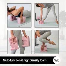 WRISTBuddy Yoga Blocks 2-Pack (Left+ Right) - Ergonomic, Hand-Shaped EVA Blocks For Relief Better Grip Doctor-Designed Support For Yoga, Pilates, Handstands, Push-Ups Rehab - BLUSH PINK - 查看 3