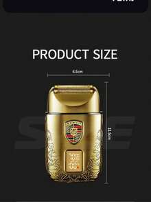 Máy cạo râu điện Kemei KM-T93 mới bằng kim loại với màn hình LED, máy cạo râu sạc điện, thích hợp cho nam giới không có đầu. - Vàng - Xem 11