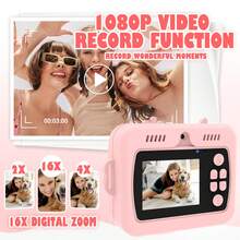 Instant Printer Camera,Instant Photo Printer Camera - 1080P HD Selfie & 2.4" LCD Screen,Video Camera With Filters & Color Pens For DIY | Built-In Zero-Ink Printing Paper | Portable -Style Camera For Travel, Dates, Parties & Social Events | 1200mAh Battery | Gift For Him, Her, Couples For Birthdays,Christmas & New Year Gift-Made In China - View 6