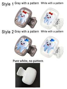 Cute Smiling Face Tooth Pattern Portable Toothbrush Head Cover/Storage Box, Toothbrush Protective Sleeve Stand; Essential Bathroom Accessory For Home, Business Travel, Daily Use And Outdoor Trips; Portable Toothbrush Storage Box, Helps With Daily Toothbrush Care; Portable Toothbrush Protective Sleeve, Animal Theme Storage Box, Toothbrush Cover With Decorative Function, Compact And Portable Storage Solution. - Multicolor - View 6