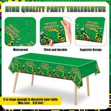 98 Pcs Green Hero Party Supplies Super Theme Birthday Plates Napkins Tablecloths Green Hero Disposable Dinnerware Tableware Set for Kid Cartoon City Cityscape Baby Shower Table Party Decoration - Verde - Ver 6