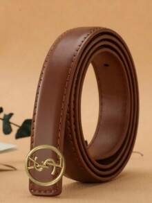 Thắt lưng nữ màu đen trơn với khóa cài khắc chữ vàng - Dây thắt lưng thanh lịch cho váy đầm. - Nhiều màu - Xem 11