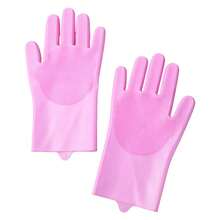 1 Pair Silicone Pet Grooming Gloves - Multi-Function Brush, Suitable For Bathing, Gentle Massage, Efficient Deshedding And Dematting - Multicolor - View 13