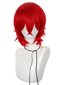Peluca de 12 pulgadas para festival de música, fiesta de cosplay, personaje de película famosa, peluca de estilo profesional, fibra corta resistente al calor y cómoda, adecuada para principiantes, ideal para vacaciones, carnavales, conciertos de música, convenciones de anime, moda de fiesta. Pelucas naturales (varios colores disponibles) - Dos Tonos - Ver 30