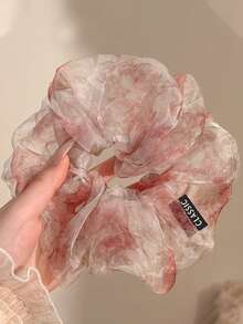 1pc Cloud Bubble Mesh Hair Scrunchie, Elegant Hair Tie, Ponytail Holder Hair Accessory - Multicolor - View 5