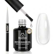 Beetles Builder Gel For Nails-Cover Nude Translucent 8 In 1 Nail Thickening Strengthening Building Apex - 1Pcs 15Ml Clear - 查看 10