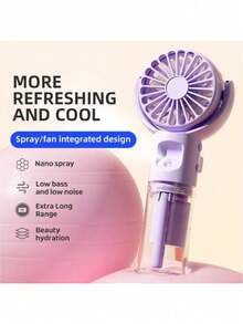 BREEZORA Portable Handheld Misting Fan With Humidifier, USB Rechargeable 4-Speed Adjustable Mini Desk Fan, Suitable For Outdoor And Indoor Use, Gift For Women, Holiday Essential - Handheld - View 9