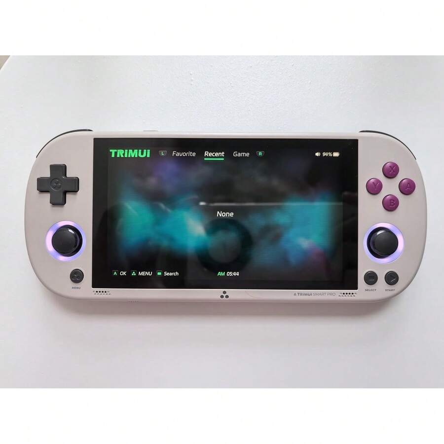 Consola de videojuegos portátil TRIMUI Smart Pro, mini reproductor de juegos compatible con más de 20 formatos de juegos y pantalla IPS de alta definición de 5 pulgadas, consola de videojuegos - Gris - Ver 1