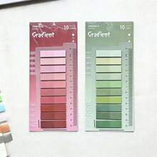 200pcs Colorful PET Material Index Stickers, Transparent Self-Adhesive Bookmarks, Notation Labels For Books, Cute Stationery Office Supplies, Back To School Essentials - Multicolor - View 18