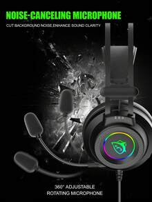 GX7 高性价比 USB 有线游戏耳机，带 RGB 灯效，50mm 高品质音效，配备柔软耳罩和 2 米线缆，兼容多种设备 - 查看 4