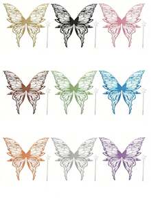 2pcs/Set Fairy Wings & Star Wand, Suitable For Various Festival Parties - Multicolor - View 3