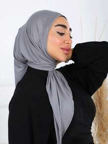 1件装速戴三角头巾，一体式系带设计，快速佩戴不滑落，无需内衬帽，适合日常佩戴、祈祷和外出。 - 彩色 - 查看 9