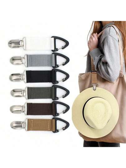 1 chiếc kẹp mũ rơm đa năng thời trang dùng khi đi du lịch ngoài trời, giá đỡ mũ di động dành cho nữ, quà tặng Valentine.