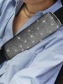 2pcs Shiny Universal Seat Belt Cover, Women's Diamond Sequin Seat Belt Pad, Crystal Rhinestone Car Seat Belt Cover, Soft Comfortable Car Seat Belt Shoulder Pad, Suitable For All Cars And Backpacks - Style a - View 20