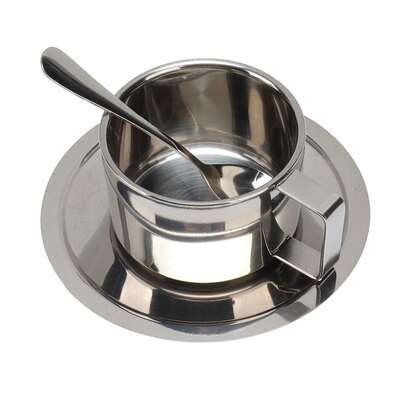 Stainless Steel Coffee Cup Set Double Walled Rustproof Modern Latte Cappuccino Tea Cup For Homes Office Cafe Camping 200ml,Coffee Service Coffee Accessories