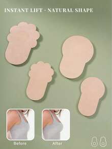 20/10PCS Invisible Breast Lift Tape & Nipple Covers – Disposable Push-Up Non-Woven Lifting Pads For Large Busts, Strapless Backless Dress Bra Alternative, - Multicolor - View 4