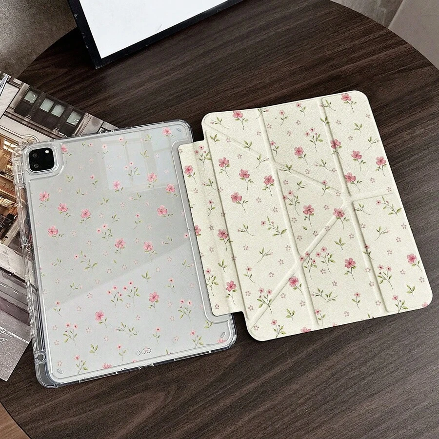 Ốp máy tính bảng họa tiết hoa hồng nhỏ xinh, 1 chiếc, có ngăn đựng bút, tương thích với iPad 10.9/10.2/ Air thế hệ thứ 5/Pro11/10/9.7/Air 2/ (thế hệ thứ 7)/ (thế hệ thứ 8)/ Air 4/5/ Pro 11/ thế hệ thứ 10 10.9 inch 2022 Smart Case/ Air 13(M3 2025)/ Air 11(M3 2025)/ Air 11(M3 2025)/ 11(A16 2025), tương thích với chức năng tự động ngủ/thức của . - Nhiều màu - Xem 1