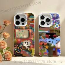 Funda para Teléfono Dreamcore Aesthetic ART para iPhone 17, 16, 13, 12, 11, 15, 14, Pro, Max, Plus, Blanca IMD Mate - Beis - Ver 1