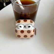 INS 韩版乳白色、酒红色、咖啡色波点耳机保护套，兼容 Pro 第三代、第一/二代无线蓝牙耳机第四代，带保护套 - 彩色 - 查看 1