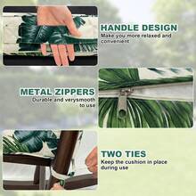 Outdoor Deep Seat Cushions Waterproof Patio Seat And Back Cushion Set, Fade-Resistant Seasonal Chair Cushion With Removable Cover For Dining Arm Chairs, Wicker Chairs And Garden Furniture Sofa Chair Cushion Set Decoration For Outdoor Garden, Deck, Porch, Patio Furniture - 嫩芽綠色 - 查看 8