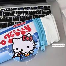 SANRIO Creative Toothpaste-Shaped Pencil Case - Cute & Funny Pencil Pouch, Student & Office Desk Organizer, Large Capacity Convenient Storage Bag, Fan Collection, Perfect Holiday Gift - Multicolor - View 5