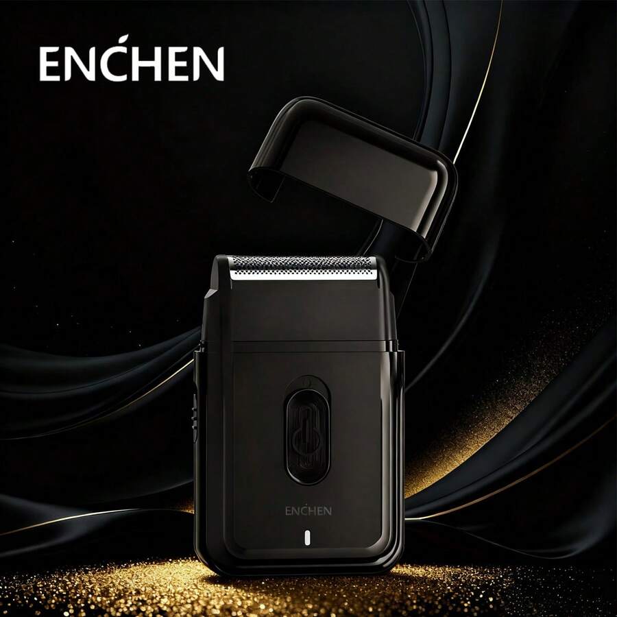 Máy cạo râu điện ENCHEN, máy tỉa râu độ rung thấp, máy cạo râu điện kiểu chuyển động tịnh tiến, máy cạo râu điện mini hiệu suất cao, máy cạo râu cầm tay dành cho nam giới, sử dụng tại nhà hoặc khi đi du lịch MS003