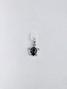 夏季 Type-C 防尘塞挂件，可爱小乌龟闪亮水钻手机吊坠，电子宠物风格手机配件 - 彩色 - 查看 6