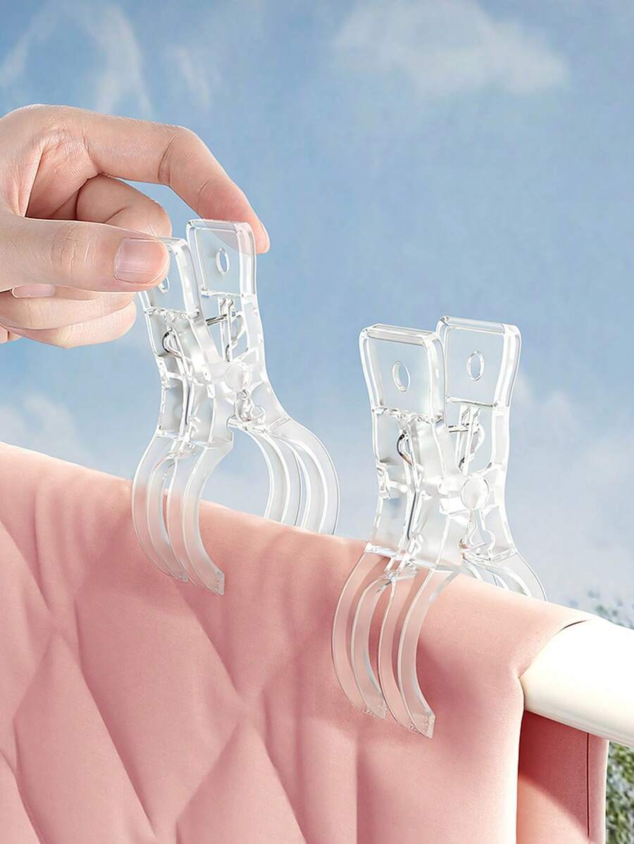 5件/1套 重型透明塑料彈簧夾，大型氣球拱門夾，多用途氣球拱門夾用於背景固定，堅固的手工夾，適用於生日派對、氣球拱門套件、手工藝、攝影工作室、手工用品，1件