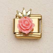1PC Stainless Steel Bracelet Accessories With Flowers, Butterflies, Shells And Other Elements, Used For DIY Bracelet Jewelry Making, Can Be Freely Matched With Different Styles.﻿ - Gold - View 18